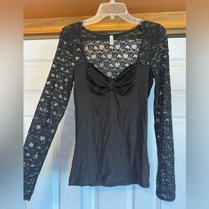 Y2K Vintage Free People Lace Top
